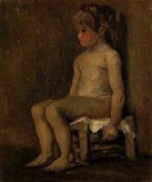 Gogh, Vincent van - Nude Study of a Little Girl, Seated